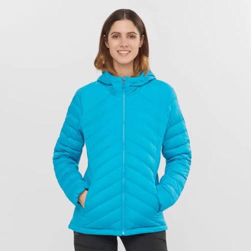 Jaquetas Isoladas Salomon Essential Xwarm Down Feminino Turquesa | PT H57462